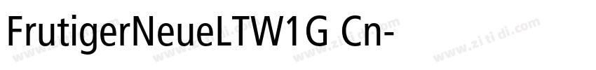 FrutigerNeueLTW1G Cn字体转换